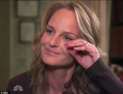 Helen Hunt crying - but not because of me. PHoto: NBC